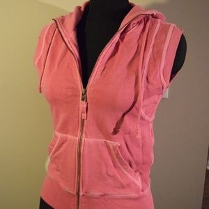 Cute Pink Sleeveless Hoodie